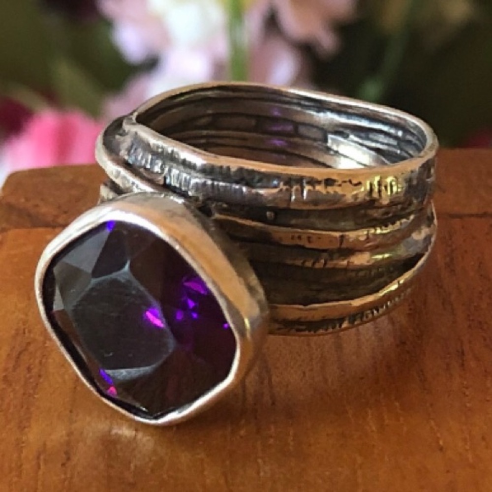 Silpada Sterling Silver "Gladiator Glam" Ring Size 6